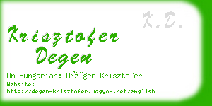 krisztofer degen business card